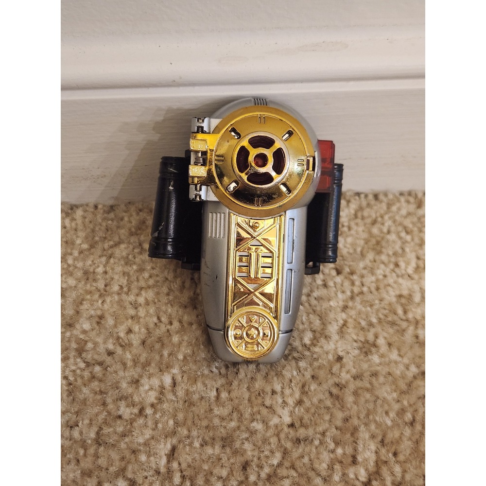 Power Rangers Zeo Gold Ranger Golden Power Staff Morpher Wrist Toy Silver Gold